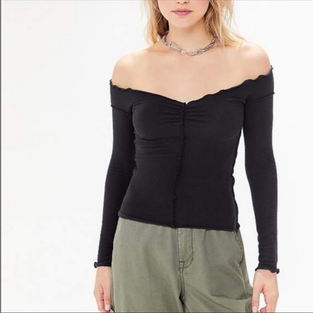 Urban Outfitters Out From Under Aurora Off-the-Shoulder Top in Rose